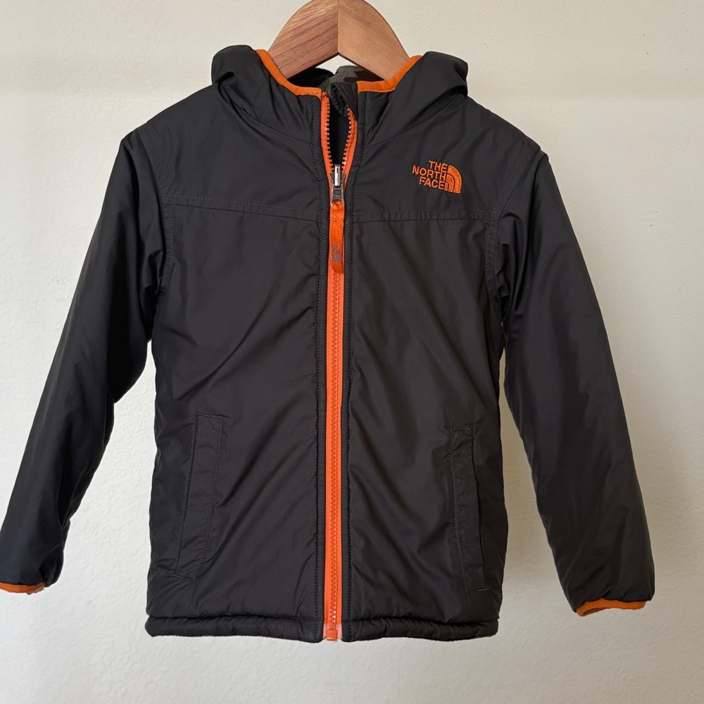 The North Face 4T Double Side/Reversible Puff, Grey/Camouflage Jacket